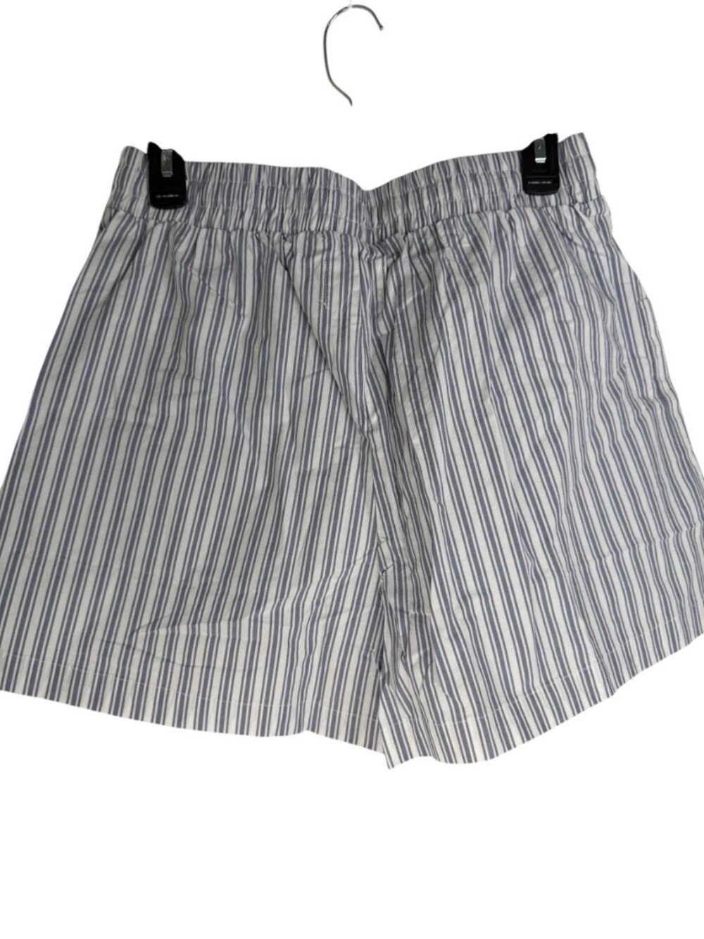 NWT Stella Dux/Saks 5th- Striped Cotton Shorts White Seaport Blue- L- MSRP $128 - Picture 7 of 15